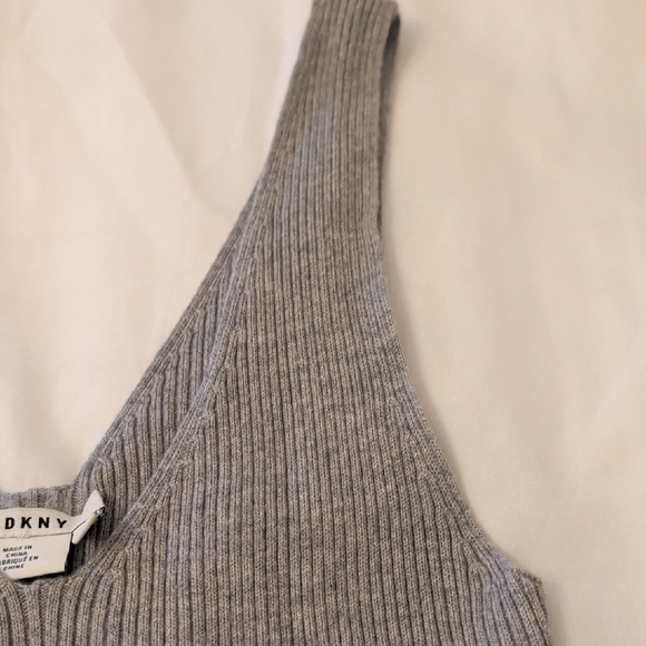 DKNY Gray Ribbed Tank Top - Picture 3 of 5